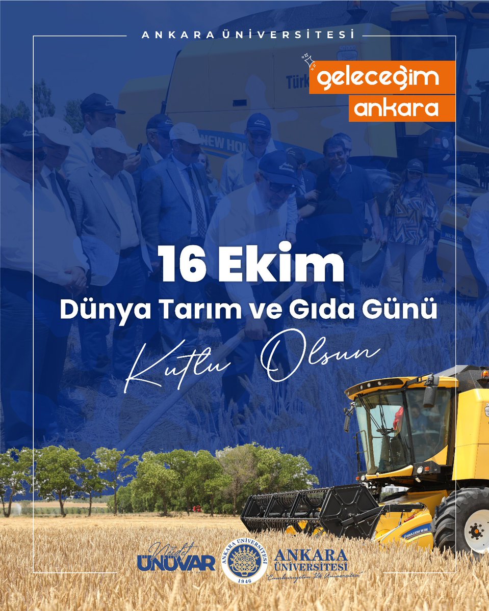 16 Ekim Dünya Tarım ve Gıda Günü Kutlu Olsun