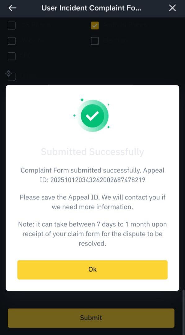 <a href="/cz_binance/">CZ 🔶 BNB</a> <a href="/heyibinance/">Yi He</a> <a href="/RichardTeng/">Richard Teng</a> 🚨End of Tweet 5 - URGENT: Binance System Failure Impact
<a href="/cz_binance/">CZ 🔶 BNB</a> <a href="/heyibinance/">Yi He</a> <a href="/RichardTeng/">Richard Teng</a>

I am submitting this form regarding a recent incident on USDⓈ-M Futures. I have previously faced liquidations on USDⓈ-M Futures, but those occurred under normal circumstances.