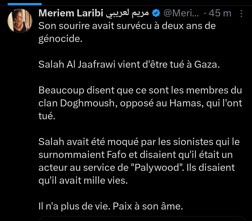 HannahStasi's tweet photo. 🇵🇸🤡🧵 Hommages à Mr #Fafo : compil.
Meriem #Laribi-#Dauré et @RimaHas pour commencer (@libe est hors catégorie) 👇 https://t.co/aNr3f8vur9