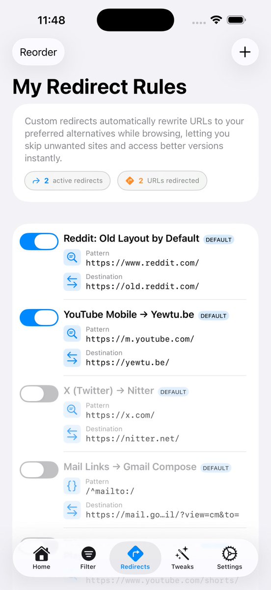 xlth's tweet image. Last chance: FREE weekend ends soon!

Does it drive you crazy when websites disable copy-paste or hit you with &quot;Are you sure you want to leave?&quot; pop-ups? The &quot;Browser Tweaks&quot; in Trackless Links are designed to fix exactly that.

🔗 apps.apple.com/us/app/trackle…

#SwiftUI #iOS #Freebie