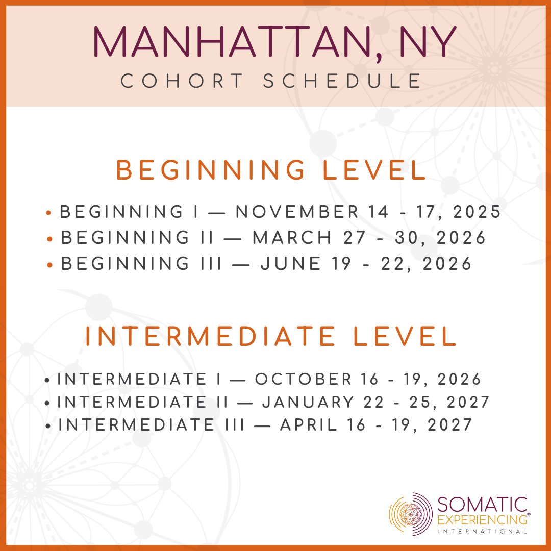 Somatic_Exp_Int's tweet image. Apply to the Somatic Experiencing Training Program: traumahealing.org/ApplyHere
Ready to Register? Follow the Link Here: traumahealing.org/Beg1Manhattan2тАж
#traumahealing #trainingprogram #manhattan #investment #joy #community