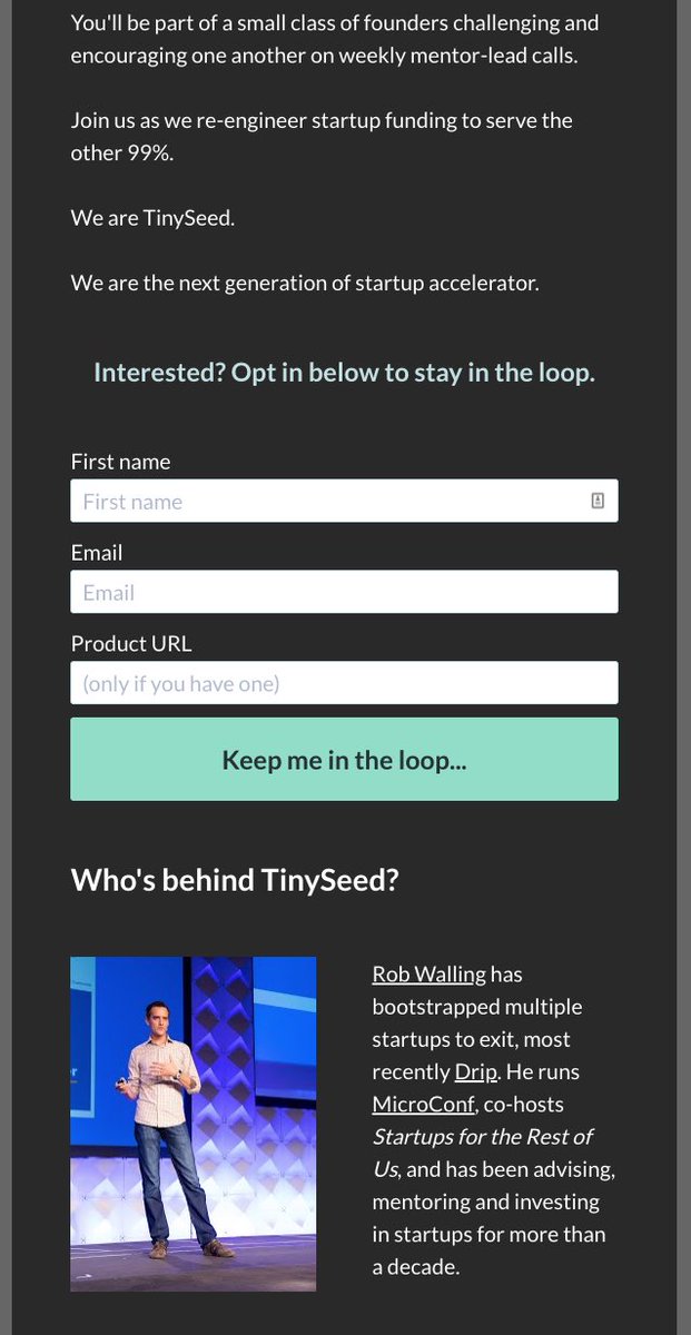 robwalling's tweet image. Seven years ago today, @einarvollset and I announced a preposterous idea…we were going to start an accelerator to invest in bootstrappers.

Seven years later, with almost $60M under management, we’ve invested in more than 200 companies and have helped many founders build…