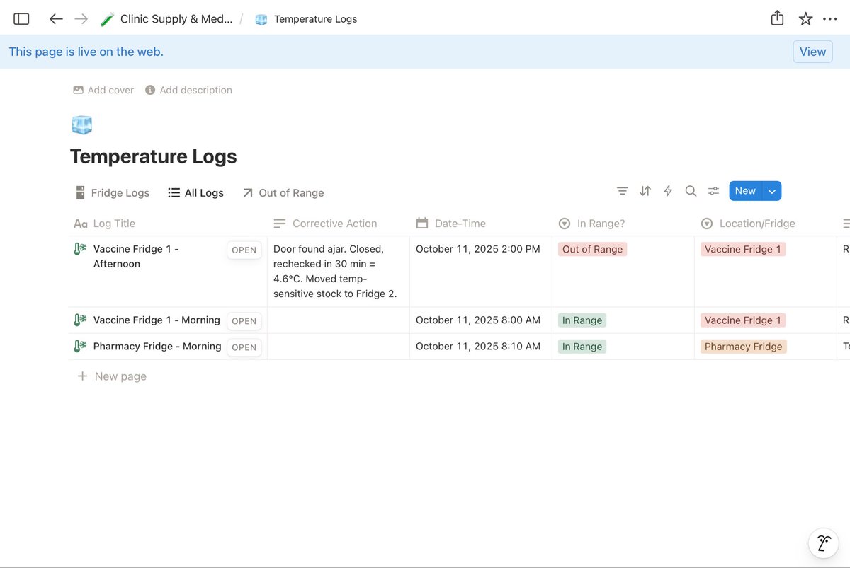 Medmememnemonic's tweet image. Running a clinic shouldn’t feel like managing chaos.
My HIPAA-safe Notion template tracks meds, expiry dates, and reorders—so you don’t have to.
Less panic. More patients.
Link: payhip.com/b/O7dsP
#clinicsupply #medicationtracker #clinicalworkflow #pharmacy