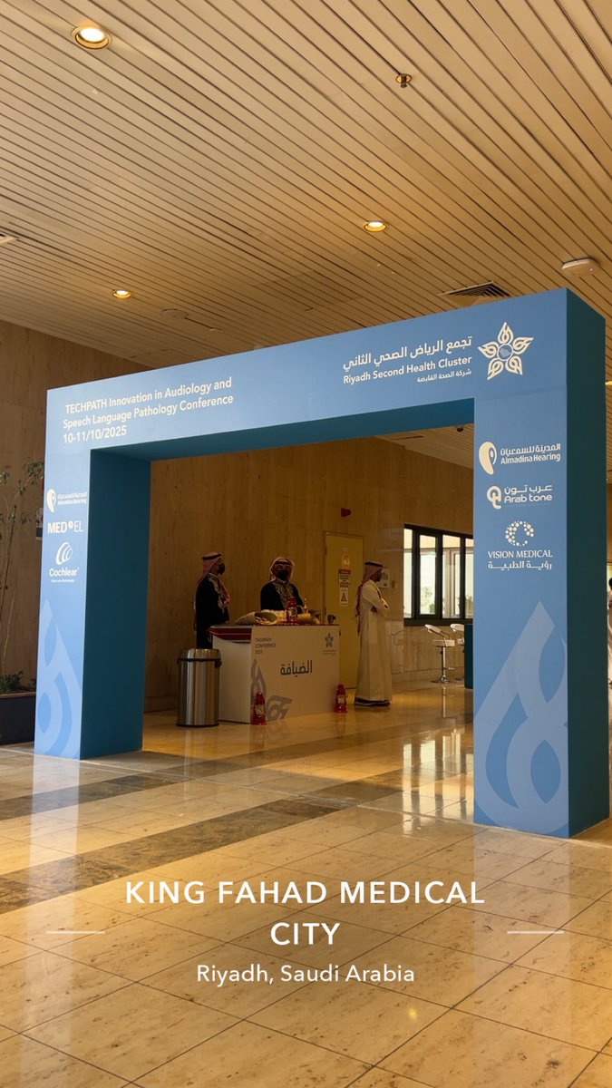 ethoo_22's tweet photo. Had the pleasure of attending #TechPath2025 – Innovation in Audiology and Speech-Language Pathology at KFMC for three inspiring days!
A remarkable experience filled with learning, collaboration, and innovation in the field of speech therapy.Grateful for the growth and connections https://t.co/de0IlIunfp