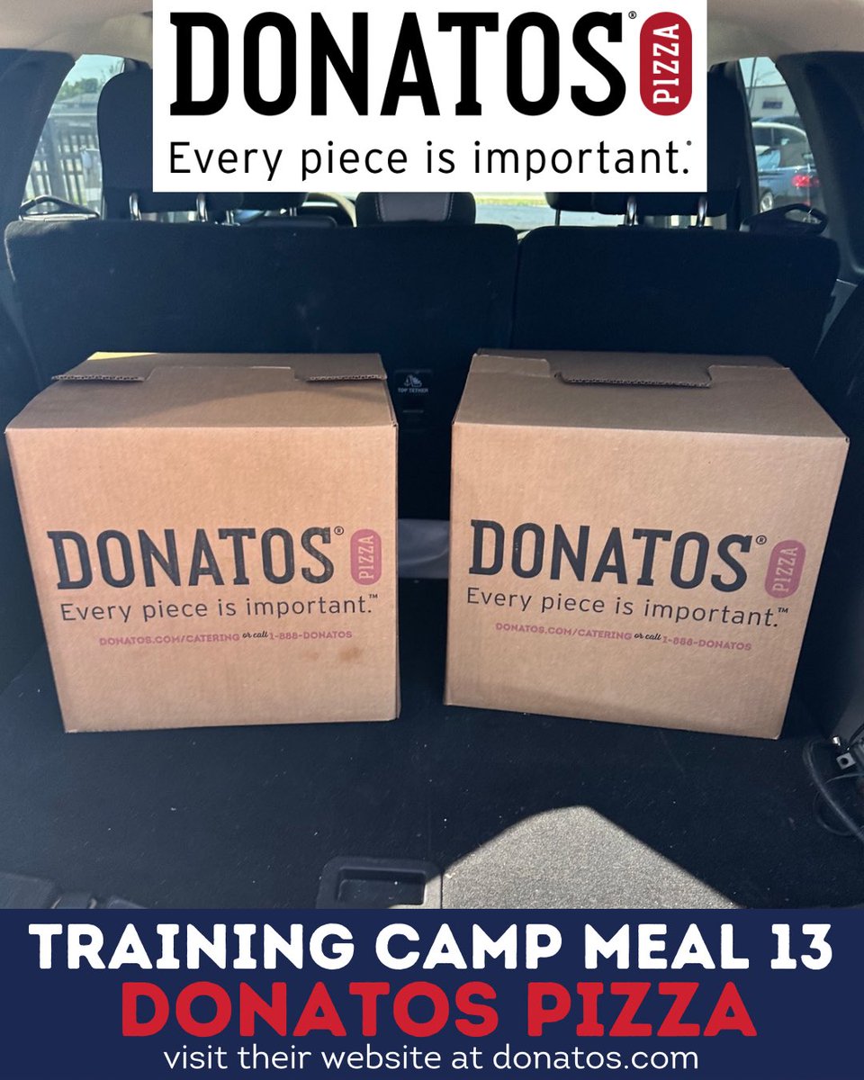 Thank you to Donatos for providing our guys with lunch after Day 6 of Camp!

For more information about their restaurant, visit their website at donatos.com!

#LetsGoBolts | #WhoseHouse