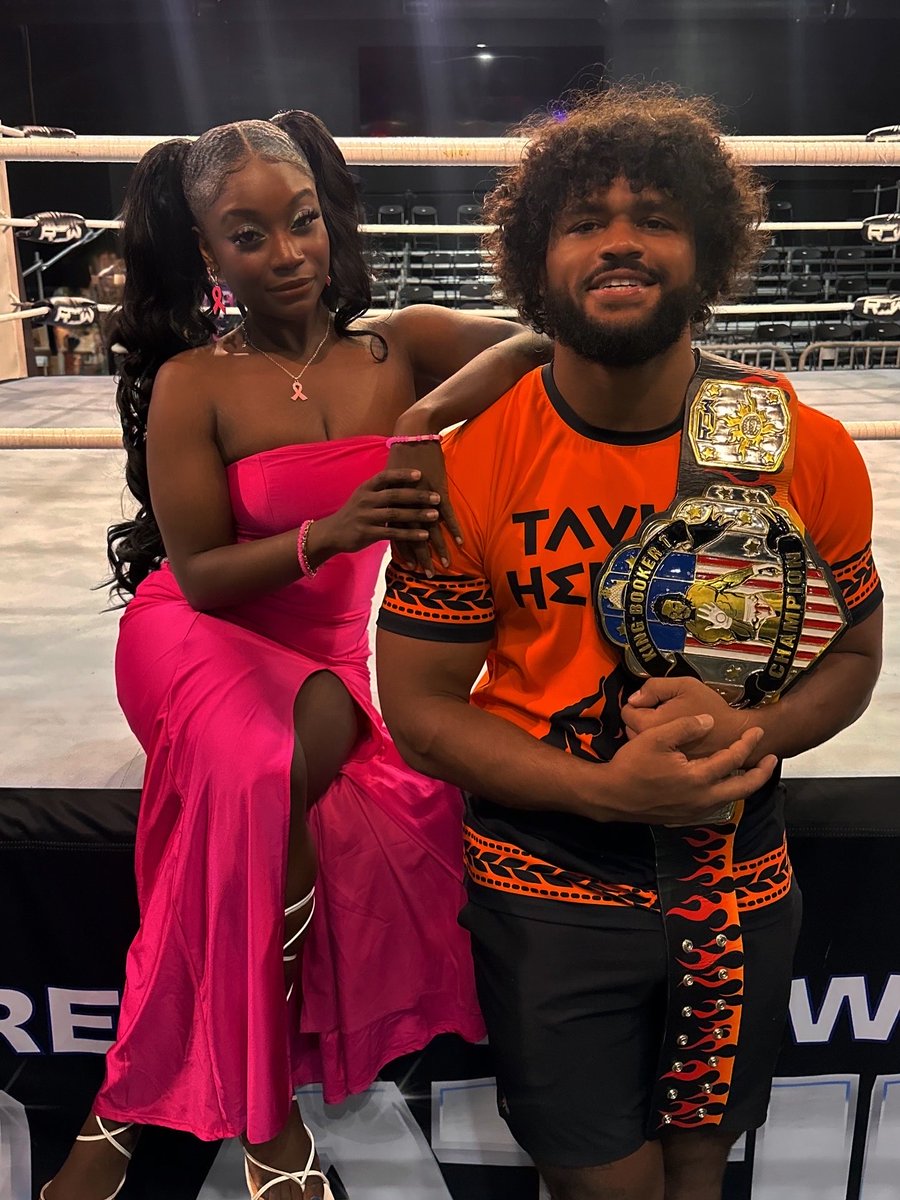 xEliannax's tweet photo. Me and the new “king BOOKKAAA” champion @TavionHeights finna drop the hottest mix tape of 2025 🔥
@WWENXT
#ringannouncer #ringannouncing #wrestling #wrestler #wwe #wwenxt #row #realityofwrestling https://t.co/XneX3jdIqh