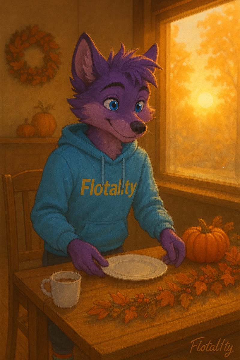 Flotal1ty's tweet image. Sunday light, soft and sweet,
Golden rays and cozy seat. 🌅✨
Setting the table, autumn’s art,
Peaceful vibes to warm the heart. 🍂☕
#SundayMood #Flotal1ty #AIart #digitalart #AIArtists #aiartdaily
