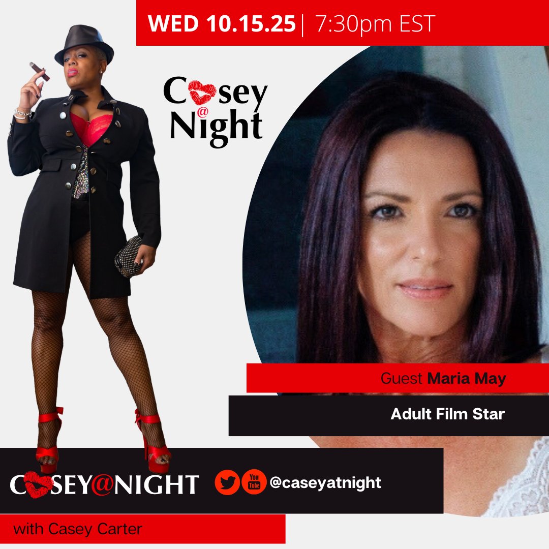 ReadCaseyCarter's tweet photo. 30 minutes until #caseyatnight ... with MILF, hot wife and content creator @TheRealMariaMay. Join us LIVE on Wednesday at 7:30pm EST on YouTube @CaseyAtNight and here on X. https://t.co/6Wl8ZBsLMH