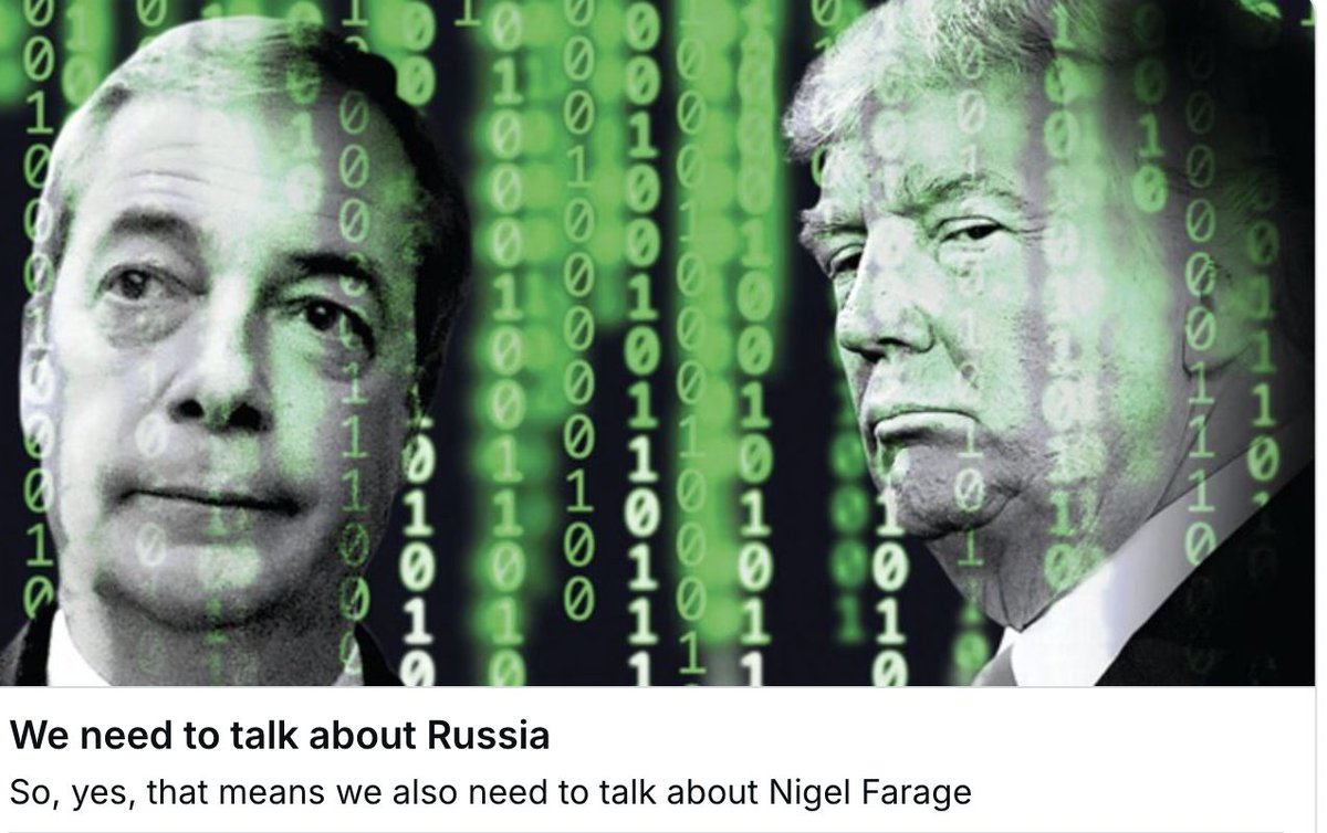 carolecadwalla's tweet image. NEW: We need to talk about Russia.  So, yes, that&apos;s why we need to talk about Nigel Farage.   My personal newsletter on the story behind the story. Brexit, Trump, Russia &amp;amp; now...Nathan Gill.