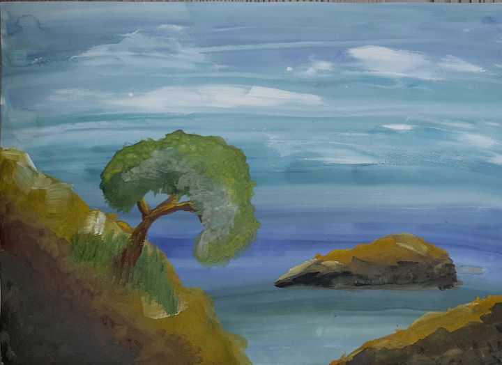 Roorm13's tweet photo. Art of the Day! "Lonely greentree". Buy at: https://t.co/Cgs6e8GPm0 https://t.co/oMeJB7ACSq