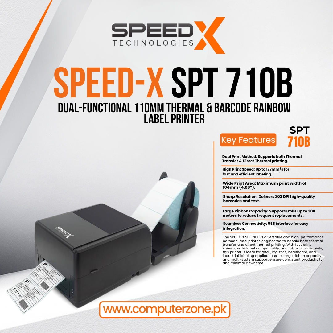 computerzonepk_'s tweet image. SPEED-X SPT 710B 
Power Meets Precision!

Perfect for retail, logistics, and industrial labeling!

Shop now at 👉 computerzone.pk
📞 0321 7733334
📢 Join our Official WhatsApp Channel: whatsapp.com/channel/0029Va…

#SpeedX #LabelPrinter #BarcodePrinter #TechEssentials