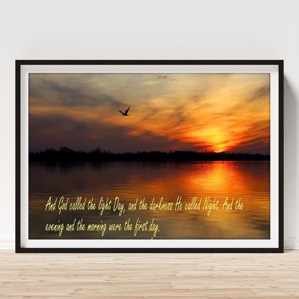 The First Day #Poster Also available as canvas, metal, wood, acrylic, and framed #prints #sunrise #religious #God #Christian #Genesis #BibleQuote #giftideas #BuyIntoArt #JudyVincentPhotography 
See all print options here ---> buff.ly/eO8HcQy
