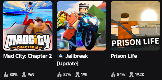 MrTrooperT's tweet photo. @asimo3089 Jailbreak vs Prison Life

Like old times.. https://t.co/IZm195spTN