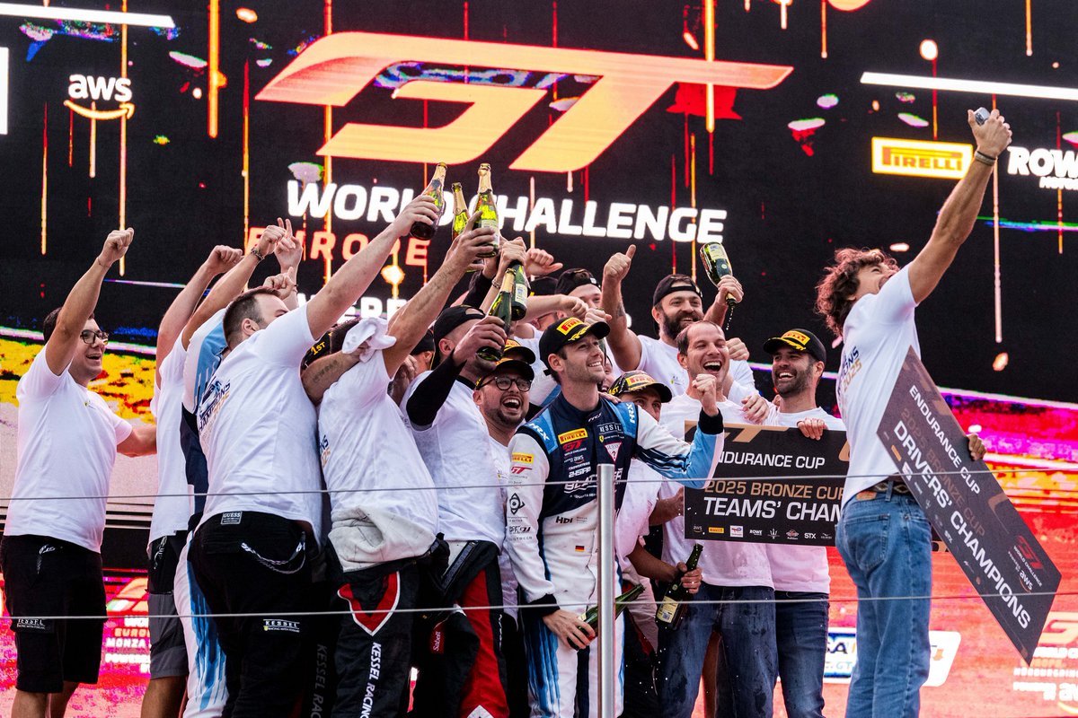 🏁 Champions! 🏆

What a season! Together with <a href="/kessel_ch/">KESSEL</a>, we claim both Endurance and Sprint Bronze Cup titles in the #GTWorldChallengeEurope! 🔥

Proud to have pushed the #Ferrari296GT3 to victory thanks to our precious experience 💪

#NOPEEngineering #KesselRacing