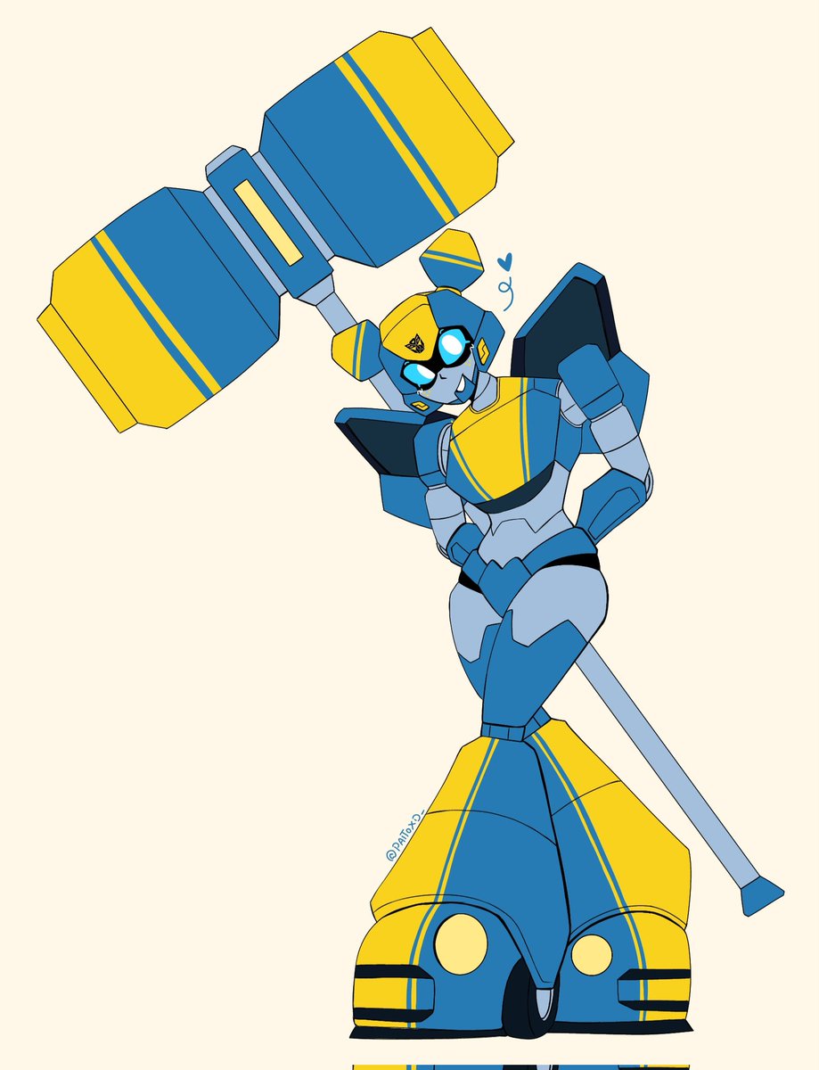 PaitoXD_'s tweet photo. Glyph and her comically large hammer💙💛
#maccadam #maccadams https://t.co/u87Zy79FMd