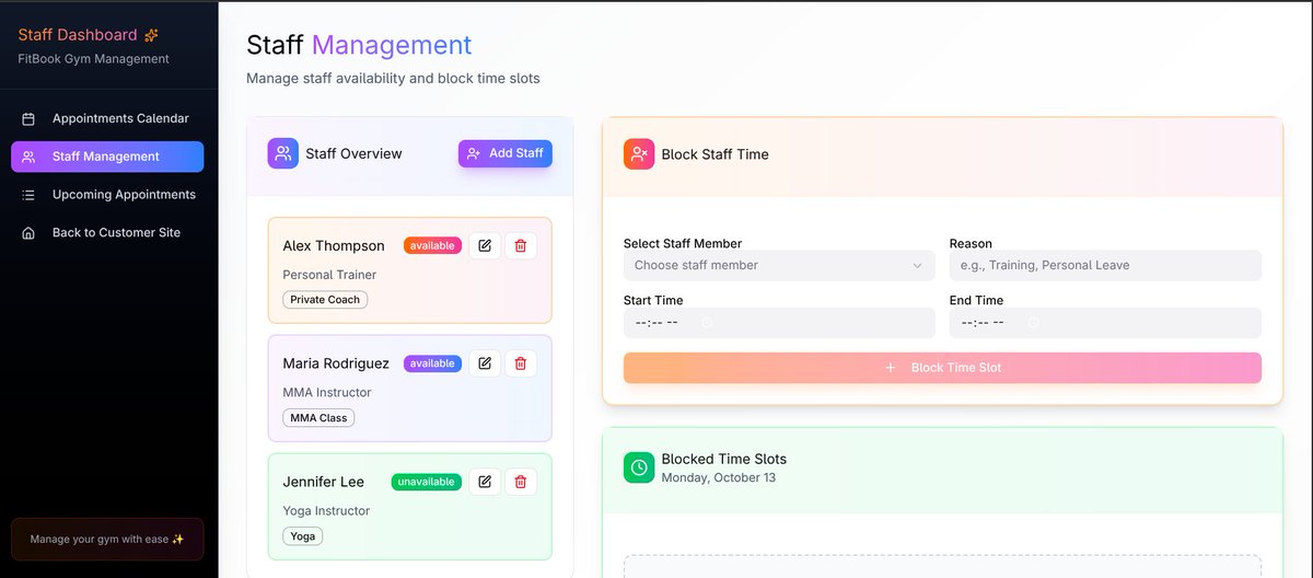 jatin02k's tweet image. Fit Book UI preview 🔥
Built a clean booking flow for trainers &amp; clients — minimal, fast, and mobile-first.
Next.js + Supabase MVP taking shape.
Check out the new Figma design 👇
#BuildInPublic #NextJS #SaaS #Design #UIUXDesigner #figmatohtml