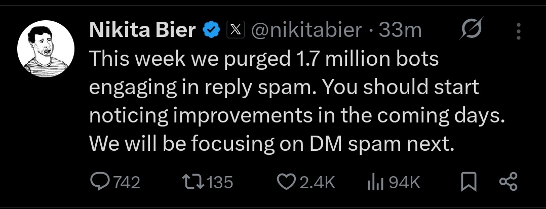 Mr_Jay_Pee's tweet image. While being a reply guy, replying on all contents that you see on the timeline about HeyElsa and @idOS_network...
ensure you reply smartly, and reply like a human, not a bot
And yeah, reduce the way you dm to ask those with high X scores to follow you back 😆