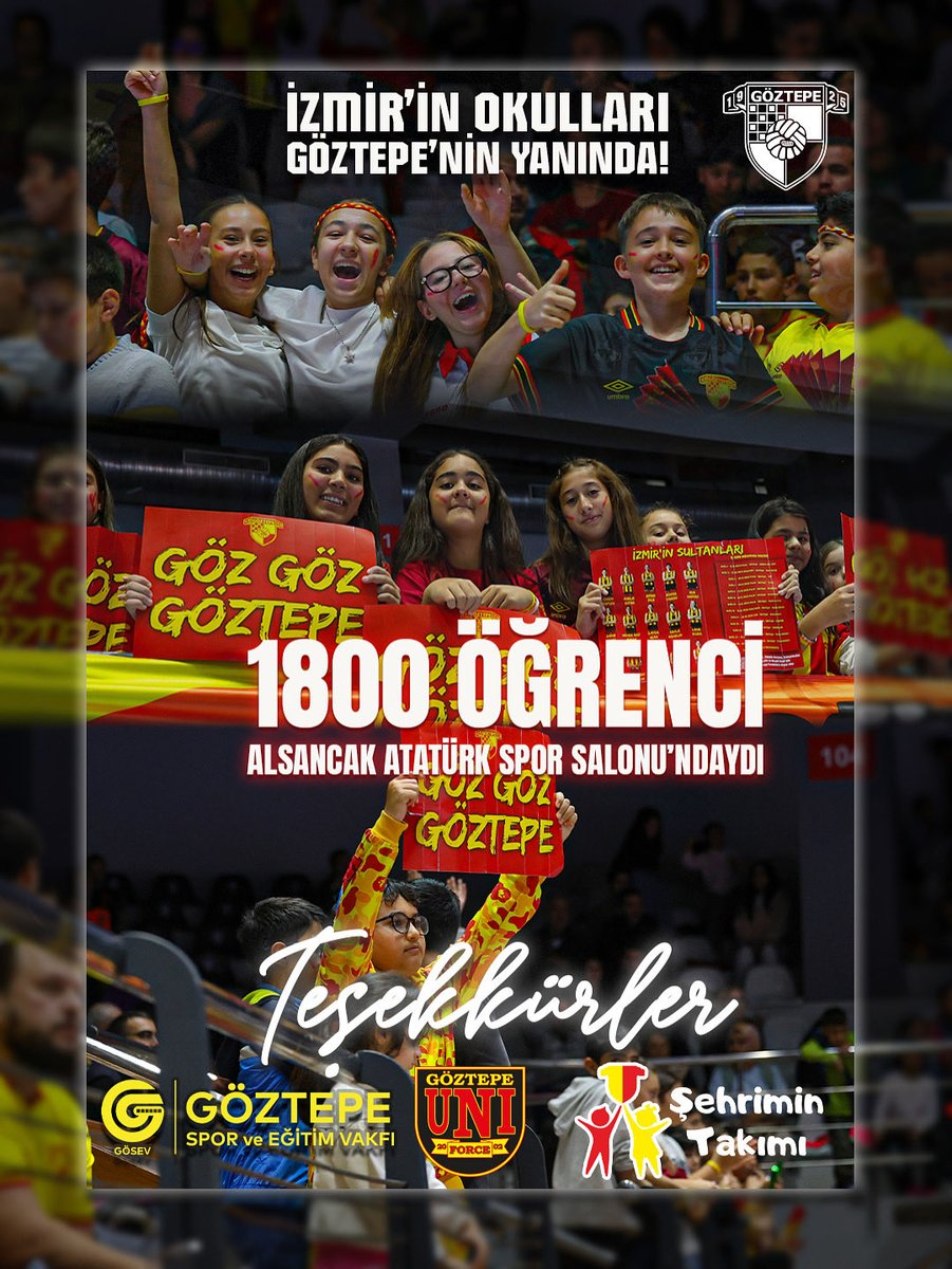 Göztepe'nin Geleceği Göztepeli Çocuklar💛❤️

Kulübümüz, “Şehrimin Takımı” projesi kapsamında Nilüfer Belediyespor Eker ile Vodafone Sultanlar Ligi karşılaşmasında şehrimizin 10 farklı okulundan 1800 öğrenciyi ağırladı.

Takımımızı tribünde coşkuyla destekleyen çocuklarımızın bu