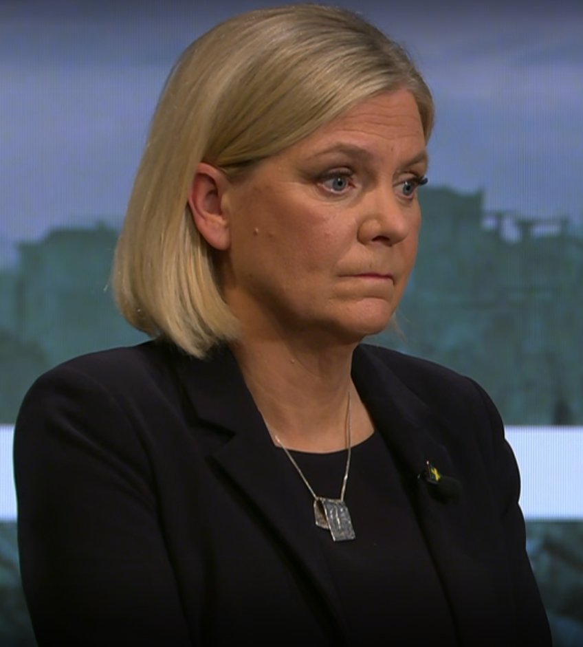 fredthinking's tweet image. Magdalena Andersson ansiktsuttryck under Nooshi vs Ebba/Ulf ger viben av när man var liten och päronen bråkade: 
#svpol #agenda #pldebatt
