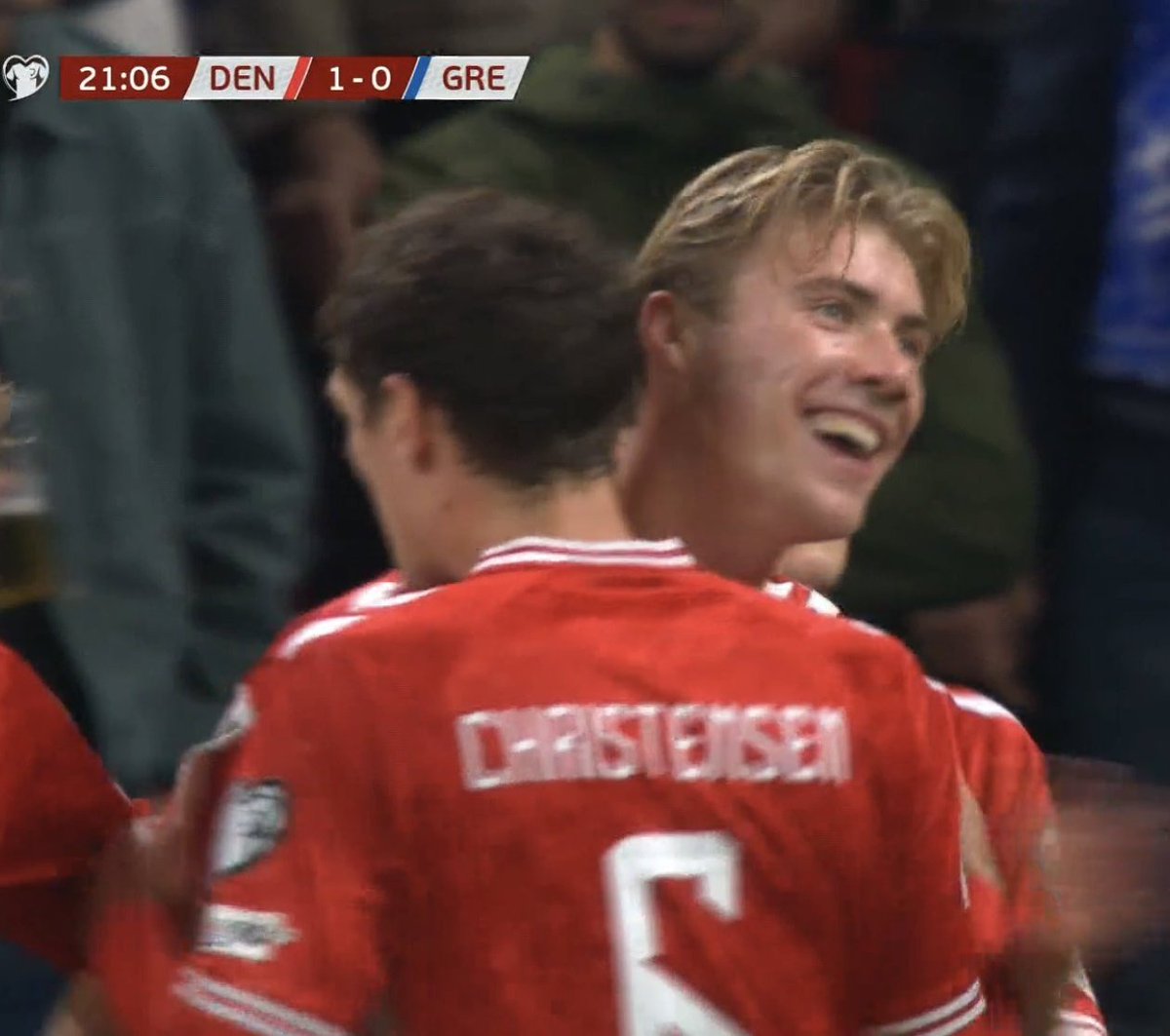 UtdFaithfuls's tweet image. Rasmus Hojlund with another goal for Denmark. 🔥

That&apos;s 7 G/As in his last 4 games for club and country.

- 2 goals vs. Sporting
- 1 goal vs. Genoa
- 2 goals, 1 assist vs. Belarus
- 1 goal vs. Greece

Excited for him. We&apos;re surely getting that €50m bag from Napoli. 👏