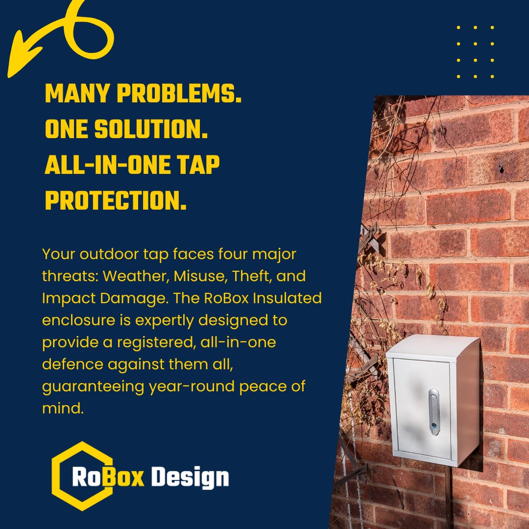 RoboxDesign's tweet image. Don&apos;t let the harsh UK winter catch you off guard. The RoBox is lined with 10mm of water-resistant XPS foam insulation to significantly reduce the risk of costly burst pipes and tap damage. Protect your plumbing before the temperature drops!