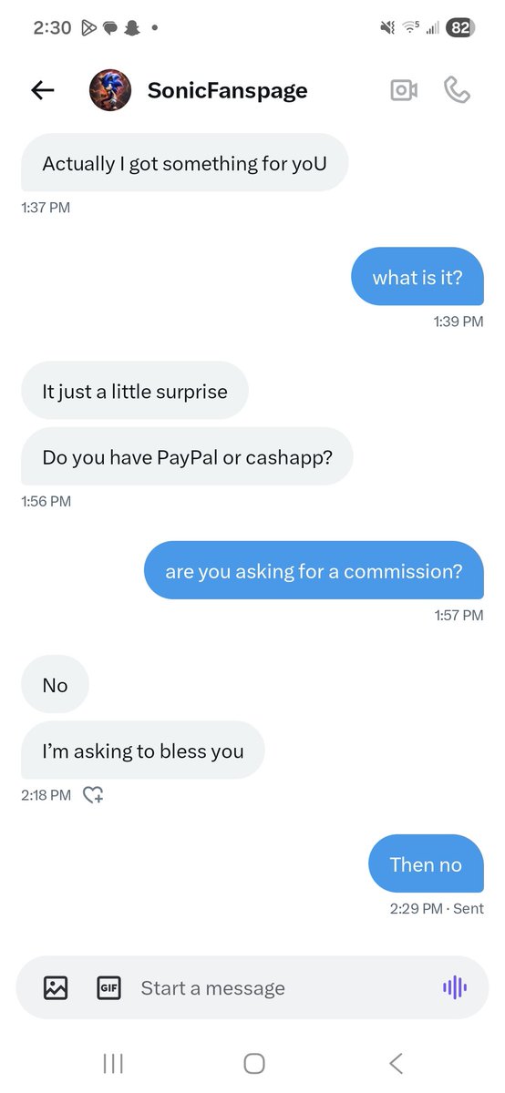 Yo guys this guy wants to bless me yaaaayyy

NOT!!!