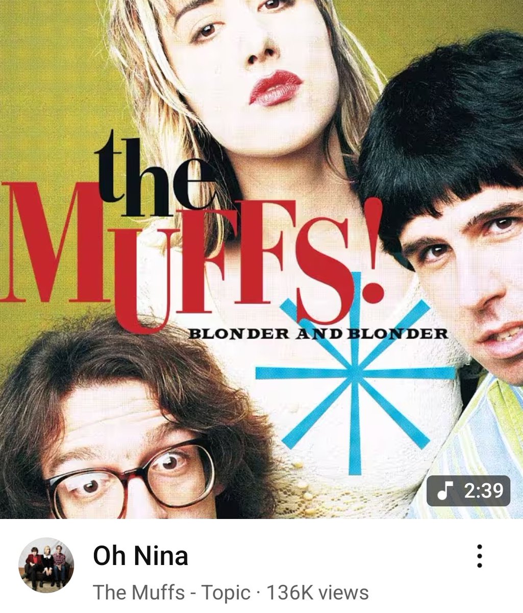 The Muffs were an American pop punk band based in Southern California, formed in 1991. Led by singer &amp; guitarist Kim Shattuck, they released 4 albums in the 90s, &amp; numerous singles including "Lucky Guy" &amp; "Sad Tomorrow" &amp; a version of "Kids in America"
youtu.be/esL3A7es_Uw?si…
