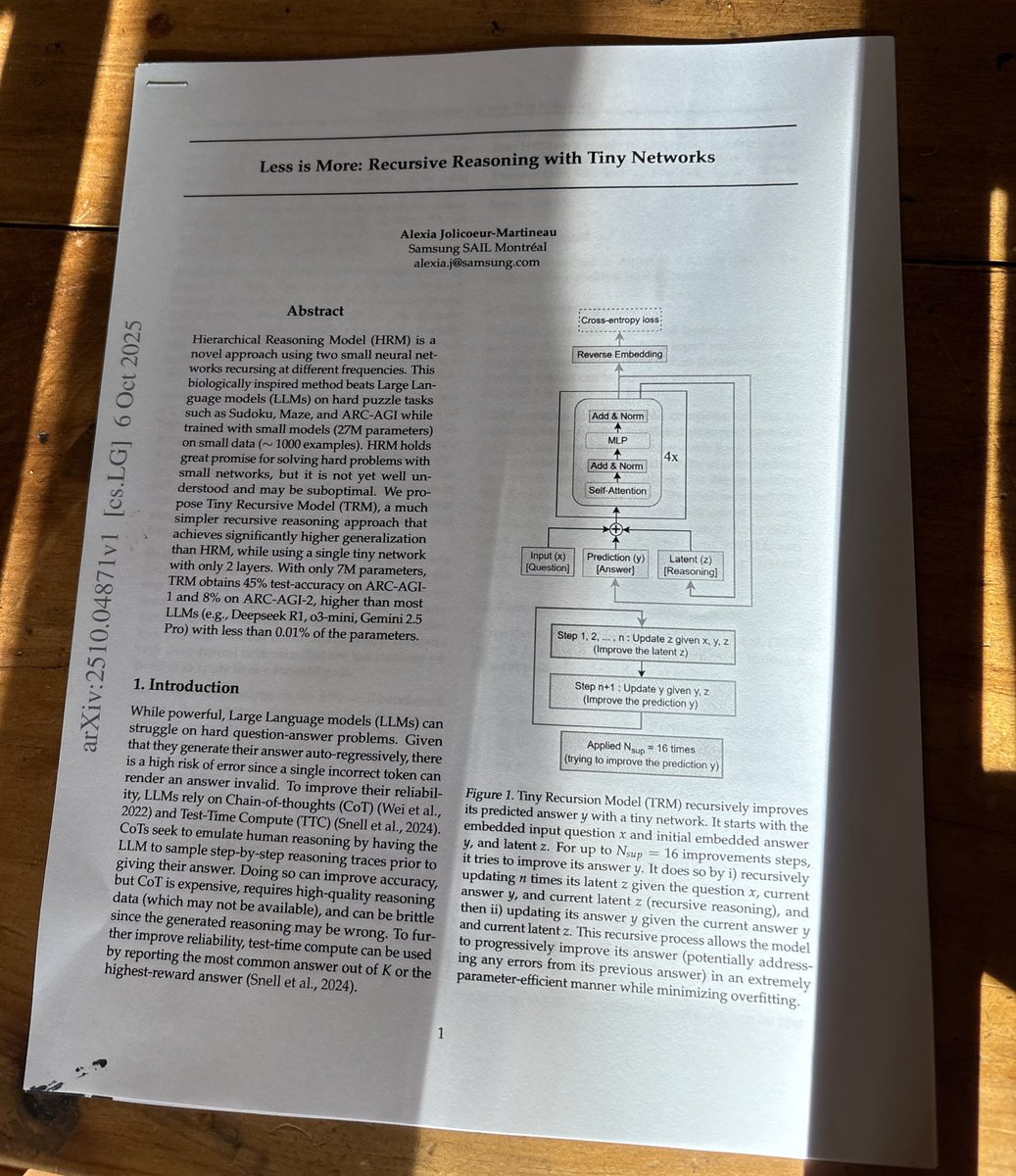yacinelearning's tweet image. we’re finally diving in the inner working of this itsy bitsy tiny reasoning network this sunday

btw if you create a new architecture having a clear visual of said arch is awesome many many many thanks alexia