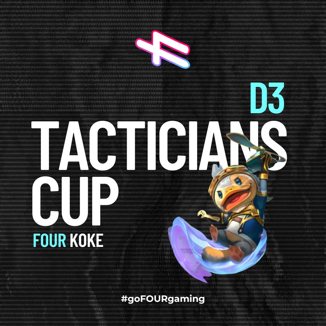 🚨Dia de #TacticiansCup🚨

A grande final está logo ali👀

Os jogos de hoje irão trazer o grande campeão, estão prontos para trazer a torcida para o jogo?

A competição inicia às 17h de hoje!

Confiram a tabela aqui embaixo👇

#goFOURgaming