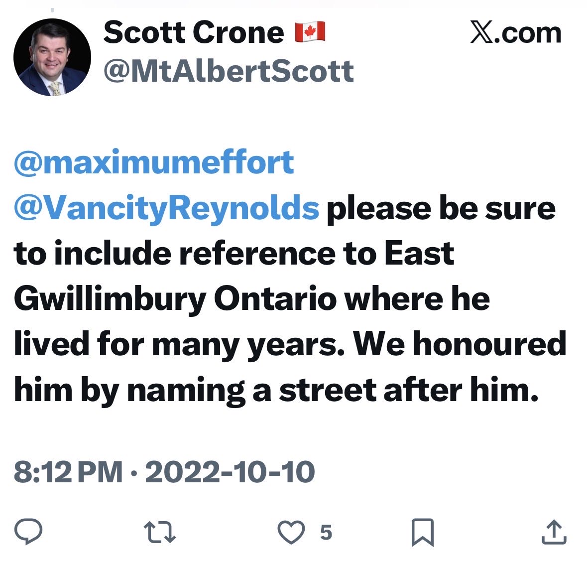 MtAlbertScott's tweet image. Bravo to @ColinHanks &amp;amp; @VancityReynolds - I just finished watching John Candy, I Like Me.  It was phenomenal and brought a tear to my eye.  Thank you for referencing his home town of Queensville, East Gwillimbury. You made this town councillor very proud.  #JohnCandy #EGProud