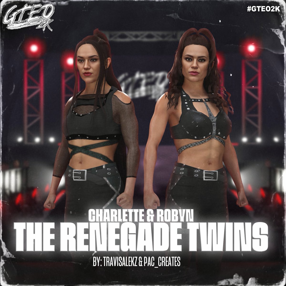 travisalekz's tweet image. Uploaded the Renegade Twins for #WWE2K25 as part of the @GTEO2K project.
A collab with @PAC_Creates
moves by Plutorocks
upload card by @henry_finch
Tags are travisa, paccreates, gteo2k
