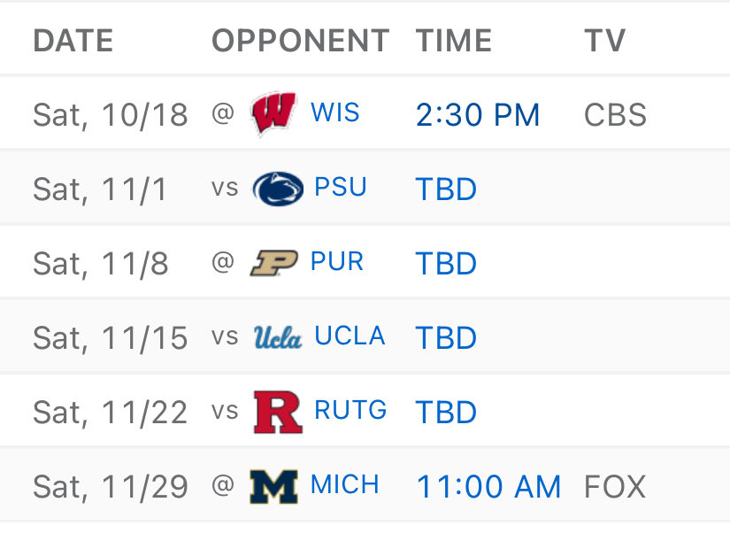 The remaining schedules for the top ranked SEC teams (Texas A&amp;M and Ole Miss) compared to the top ranked Big Ten teams (Ohio State and Indiana).

It’s INSANE how much more competitive an SEC schedule is than the pee wee Big Ten.
