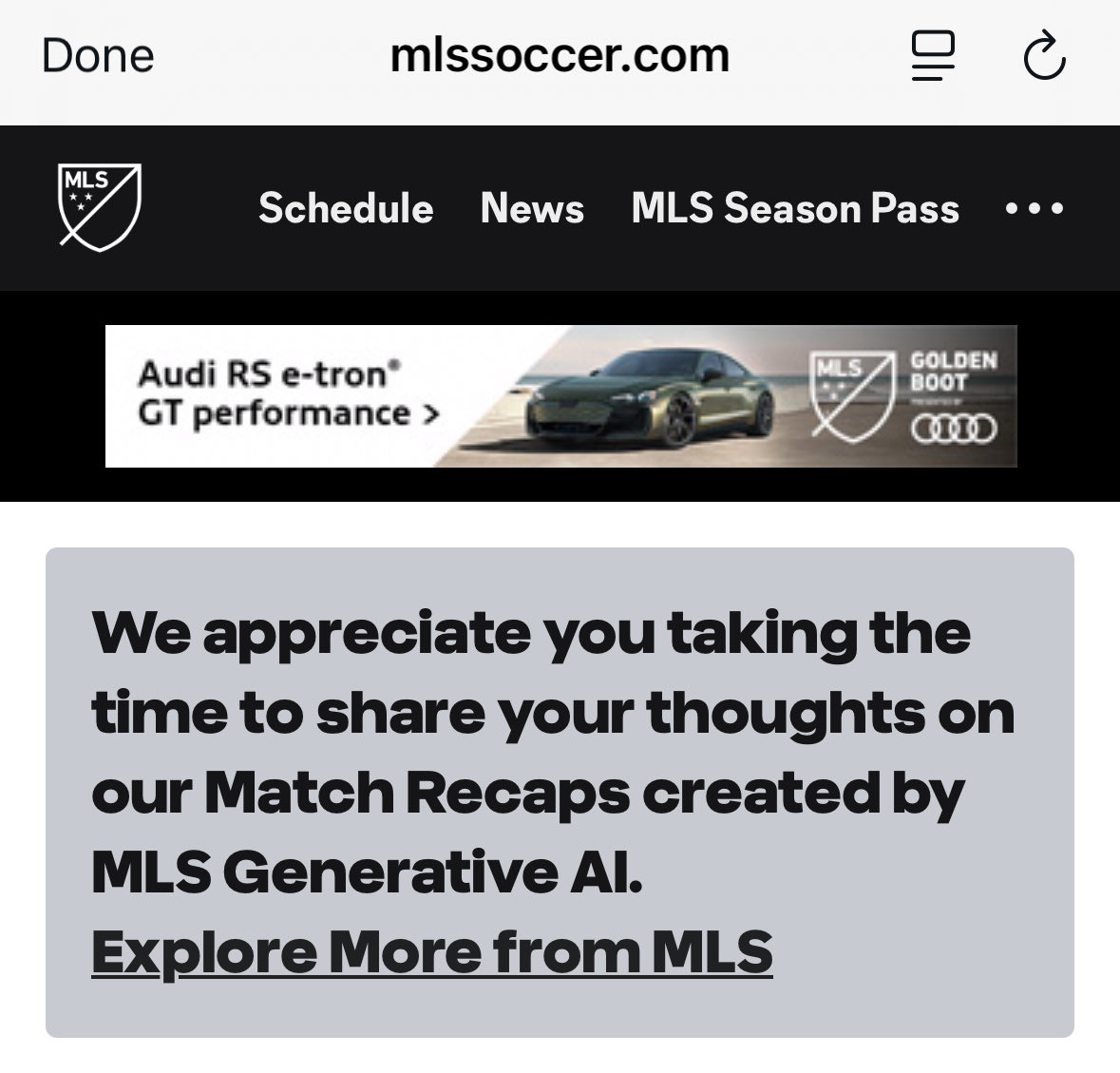 That’s the best 10 second I ever spent

Using AI to write your match reports when there’s an army of writers that cover your league for FREE is just a slap in the face