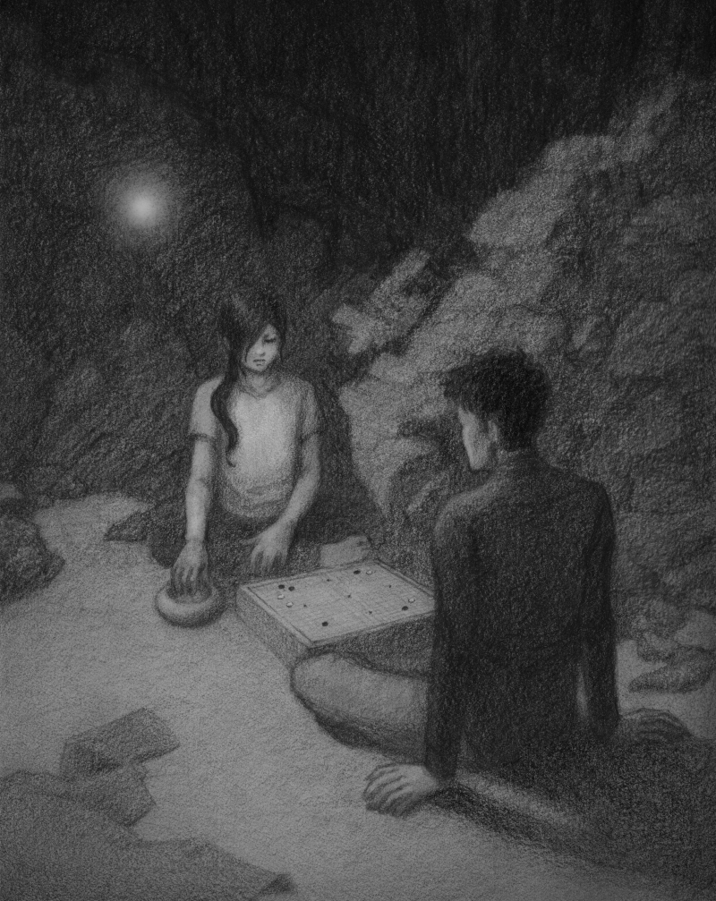 Jinsung and Viole Go game, by The_Metamorphosist