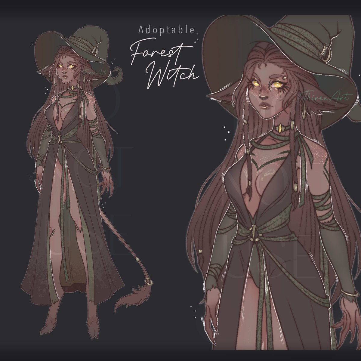 ThireaArt's tweet image. Bunch of my older witches designs available for adoption right now on my kofi!

(Some got their prices lowered ❤️)

#adoptable #adopt