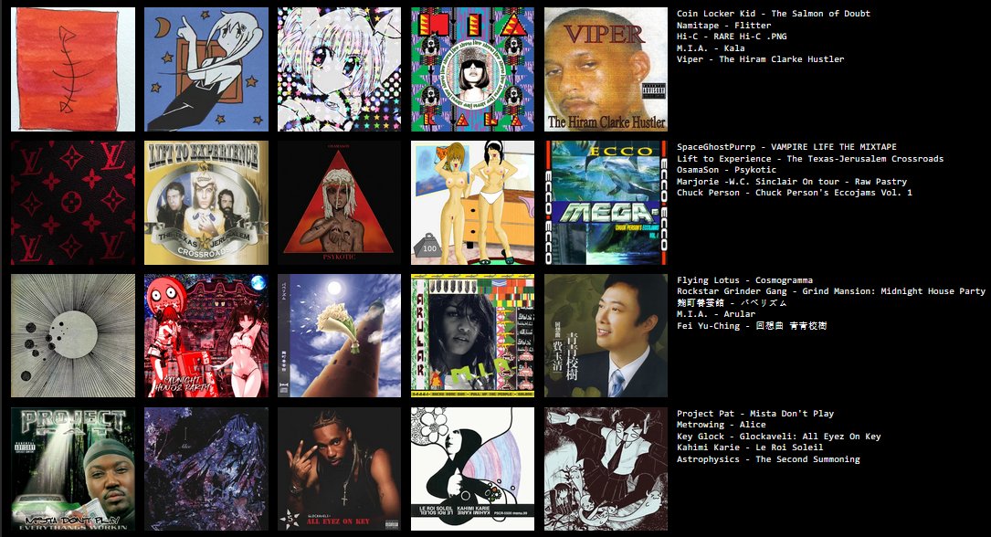 good week for music  listening n new stuf
