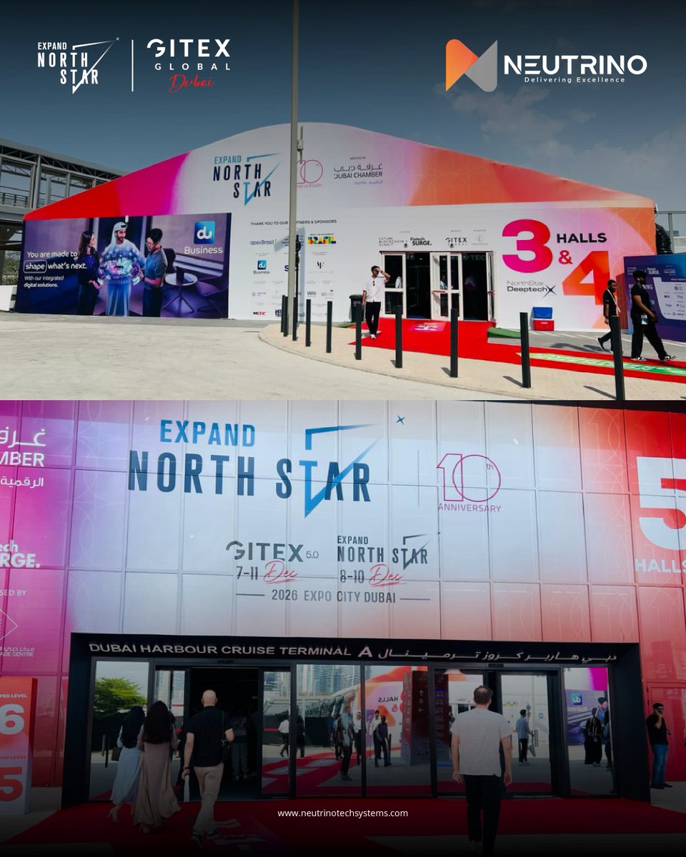 neutrinotechlab's tweet image. #Day1 at #GITEX North Star 2025 kicked off with incredible energy!
From groundbreaking innovations to powerful East–West collaborations, it’s clear — AI and digital transformation are rewriting the future of tech.

Catch us live at @GITEX_GLOBAL 

#NeutrinoTechSystems