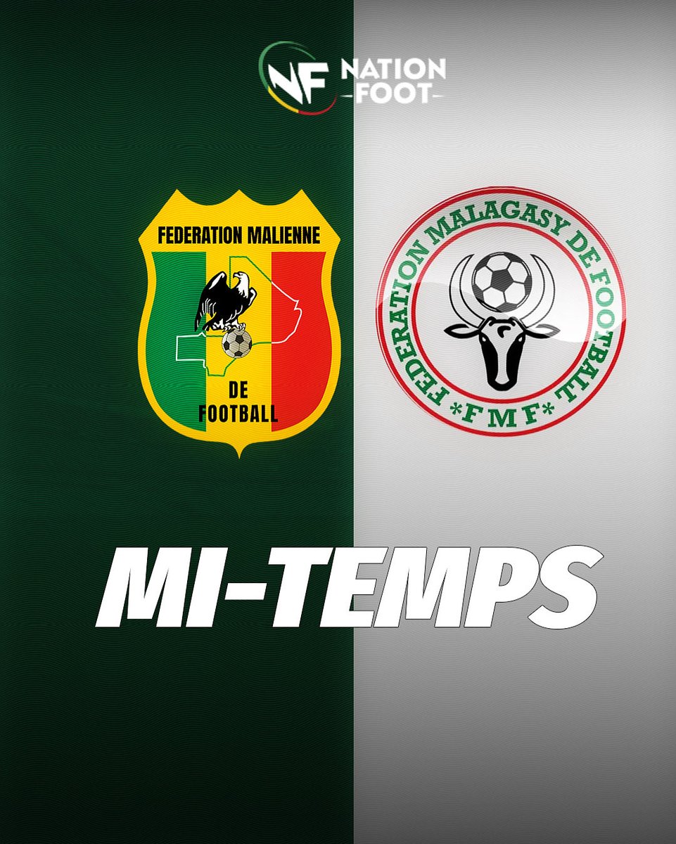 🇲🇱 2–0 🇲🇬 | Mi-temps à Bamako !
Le Mali mène grâce à Lassine Sinayoko et Nene Dorgelès.