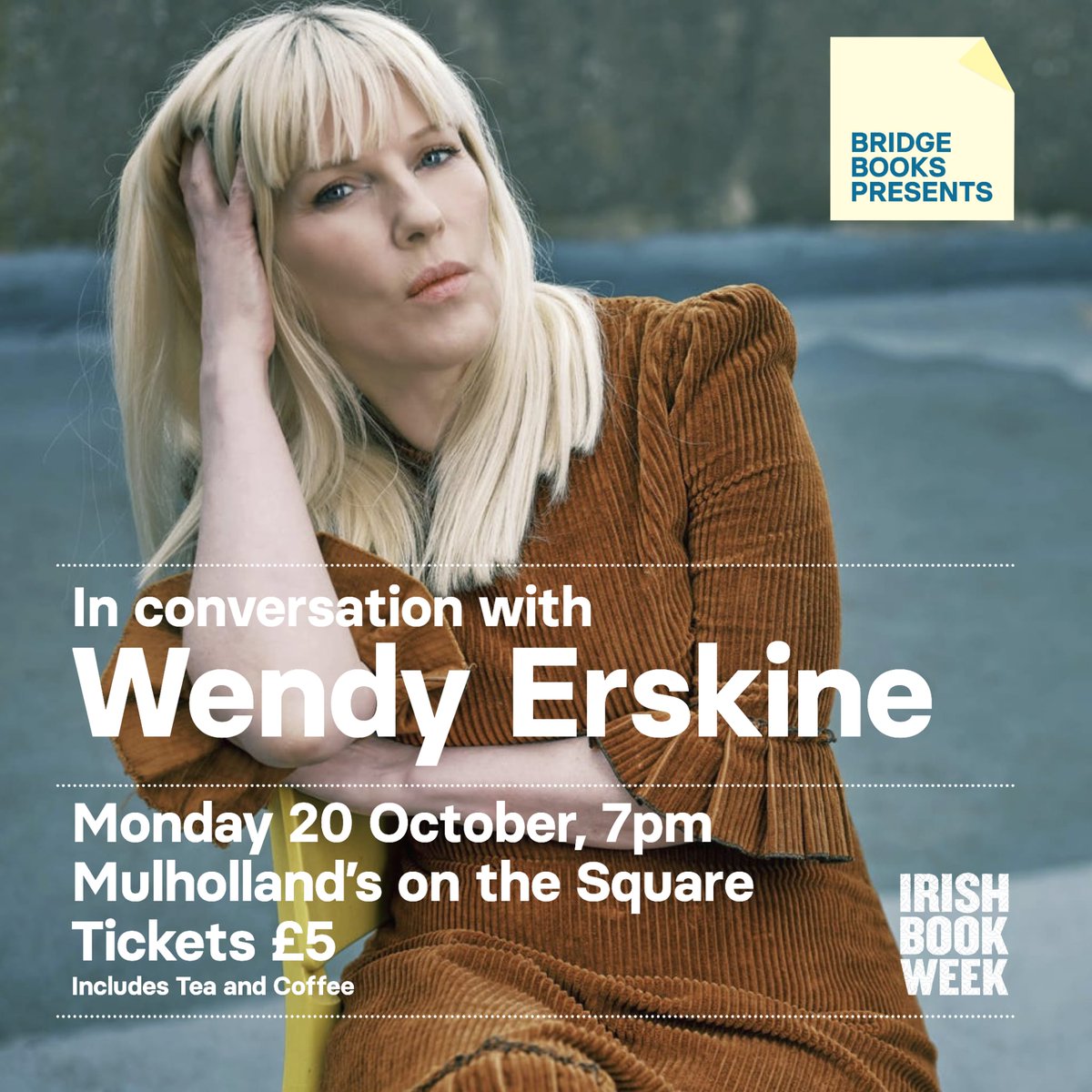 BridgeBooksDro1's tweet photo. I have three fabulous events lined up for #IrishBookWeek, which runs from Sat 18th-Sat 25th October! An evening with Wendy Erskine, A Curry Up and Read Silent Book Club and an evening with the legend Sheila O'Flanagan! Tickets available for all three 👇
https://t.co/rskTpDzRXI https://t.co/r6ZYdfzVDS
