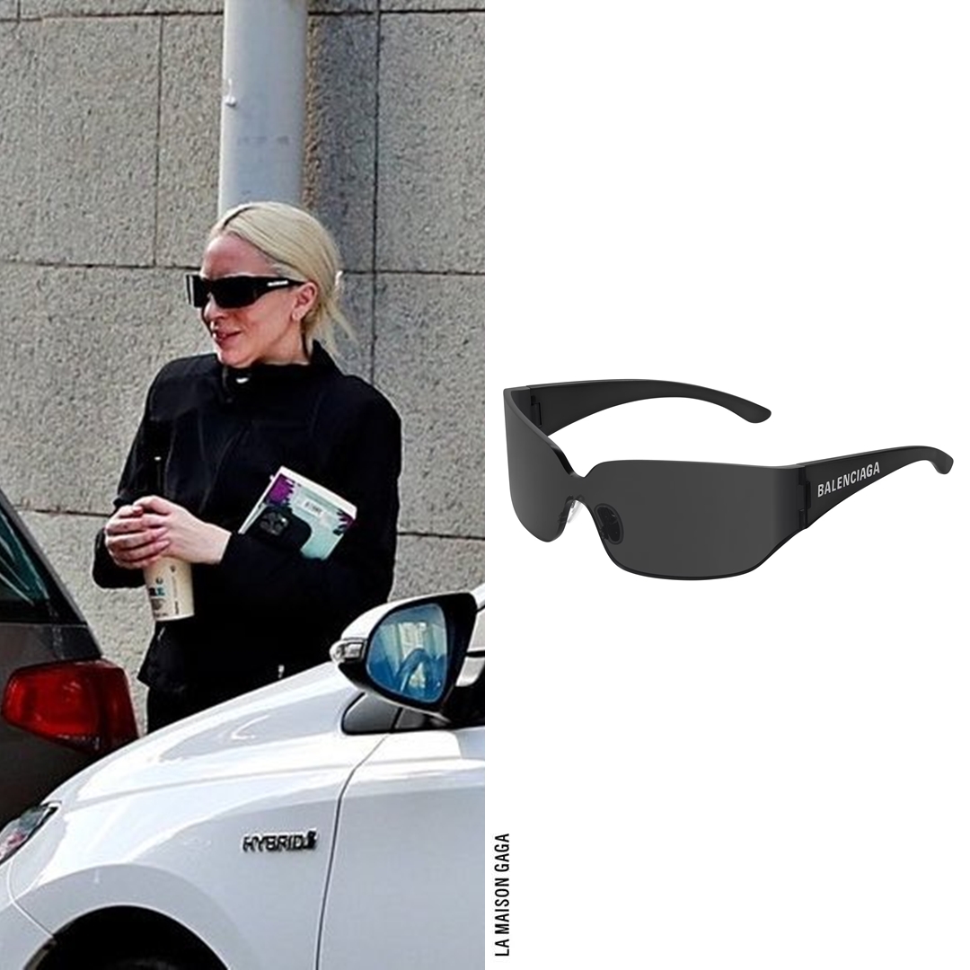 LaMaisonGaga_'s tweet photo. Gaga was seen in Stockholm today wearing the @Skims "Smooth Layers" skort, #Balenciaga "Mono Square" sunglasses and "Alaska" mules, and @Hermes_Paris "Mini Kelly" from #MaterialGood. https://t.co/GatDRoE8pn