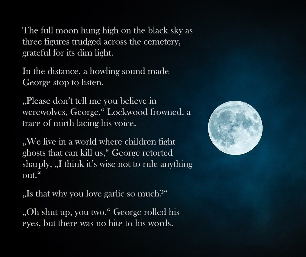 NeedlesWitches's tweet photo. Since the prompt "moon" of the drabble challenge I'm doing sparked a drabble that immediately came to mind when I read this week's event theme, here you go.๐คญ
#LockNationNightCreatures
#SaveLockwoodAndCo https://t.co/bOjPabzz9p