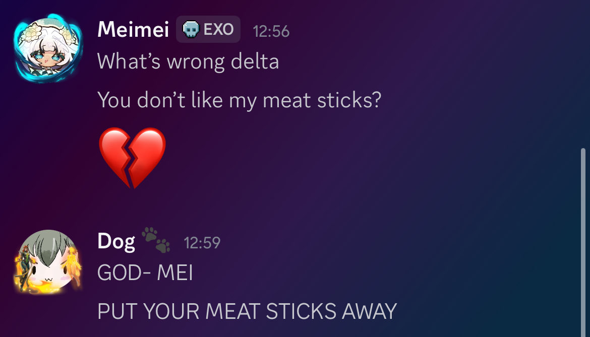 Delta HATES my meat sticks