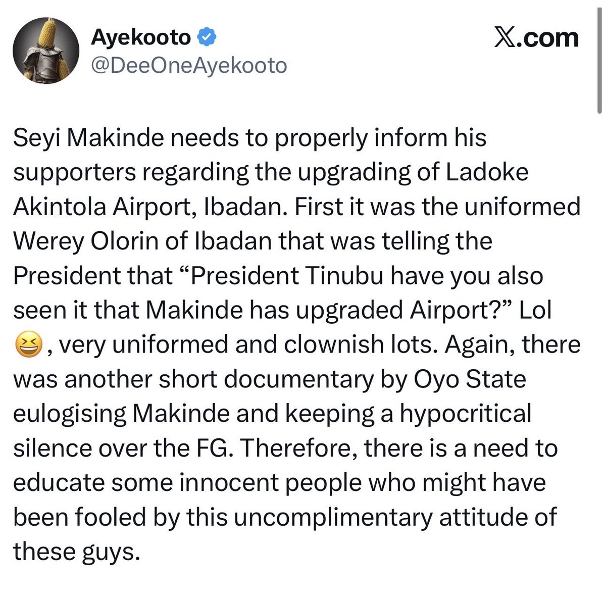 adesola_omotoso's tweet image. First we couldn&apos;t find any cert attached to their master,they turned electoral law upside down, now they want to claim Gov Seyi Makinde&apos;s achievement like @akinalabi tried to do. If nt that it was written in the bible, Apcshit might say it was Tinubu who turned water into wine 😂