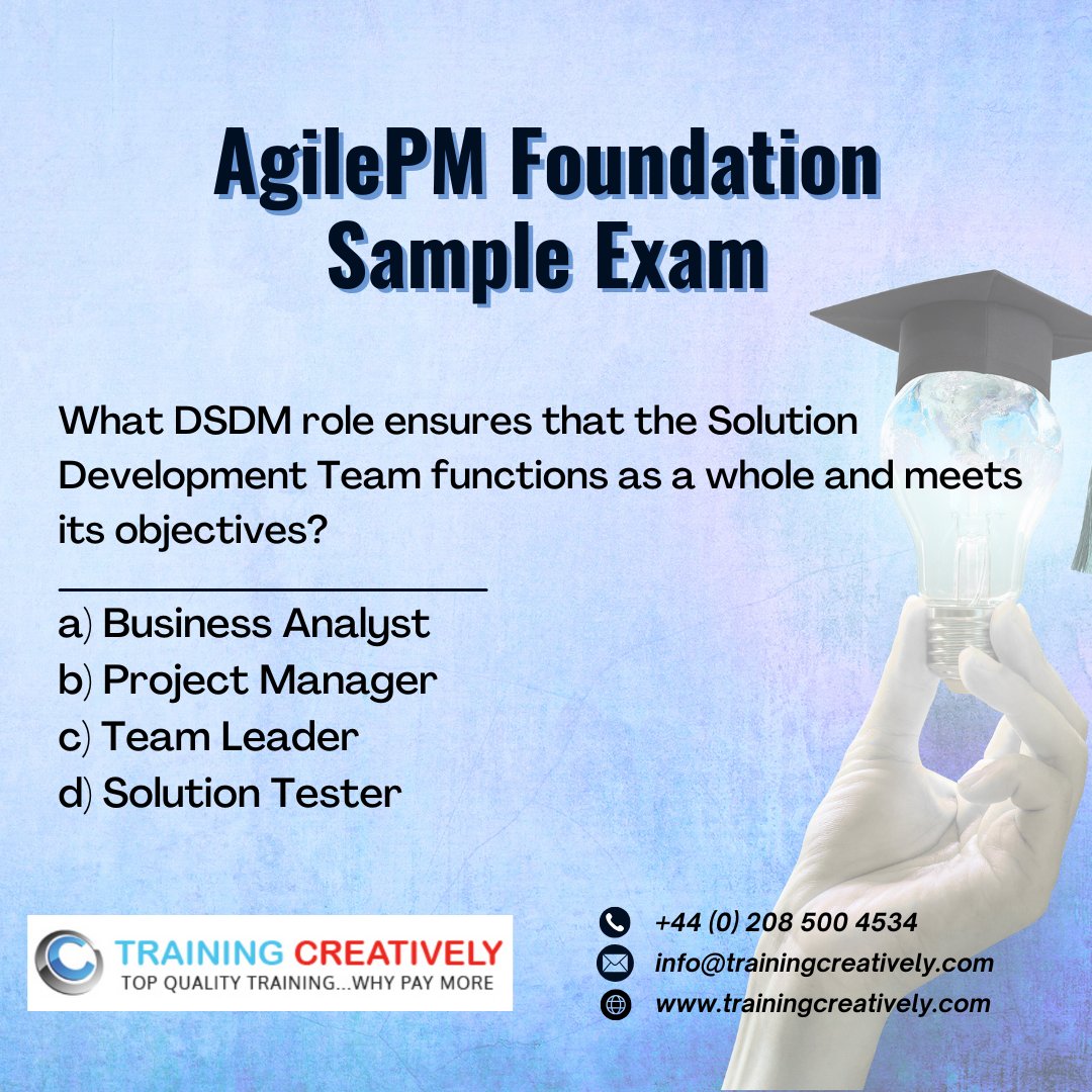 traincreatively's tweet image. 🌙 AgilePM Evening Reflection
You’ve applied Agile all day — now let’s test your knowledge!
Can you spot the most Agile approach in this scenario?
👉 Swipe to reveal the correct answer and why it matters.
#AgilePM #AgileMindset #ProjectManagement #TrainingCreatively