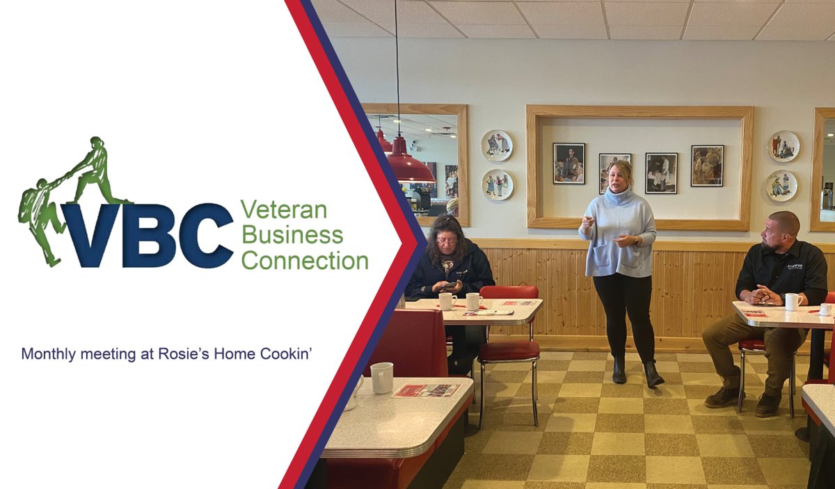 VetBizProject's tweet image. Kickstart your morning with purpose!
Join us for the Veteran Business Connection on Oct 20 | 8–9 AM at Rosie’s Home Cookin’.

Connect with Veterans, entrepreneurs &amp;amp; supporters over coffee and conversation that sparks opportunity.

RSVP &amp;amp; Details: hubs.ly/Q03Lj8d40