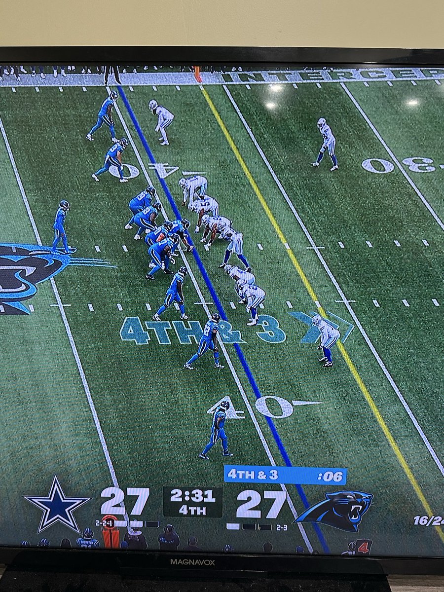 4th and 3 tf are you that far back for! I hate this defense man