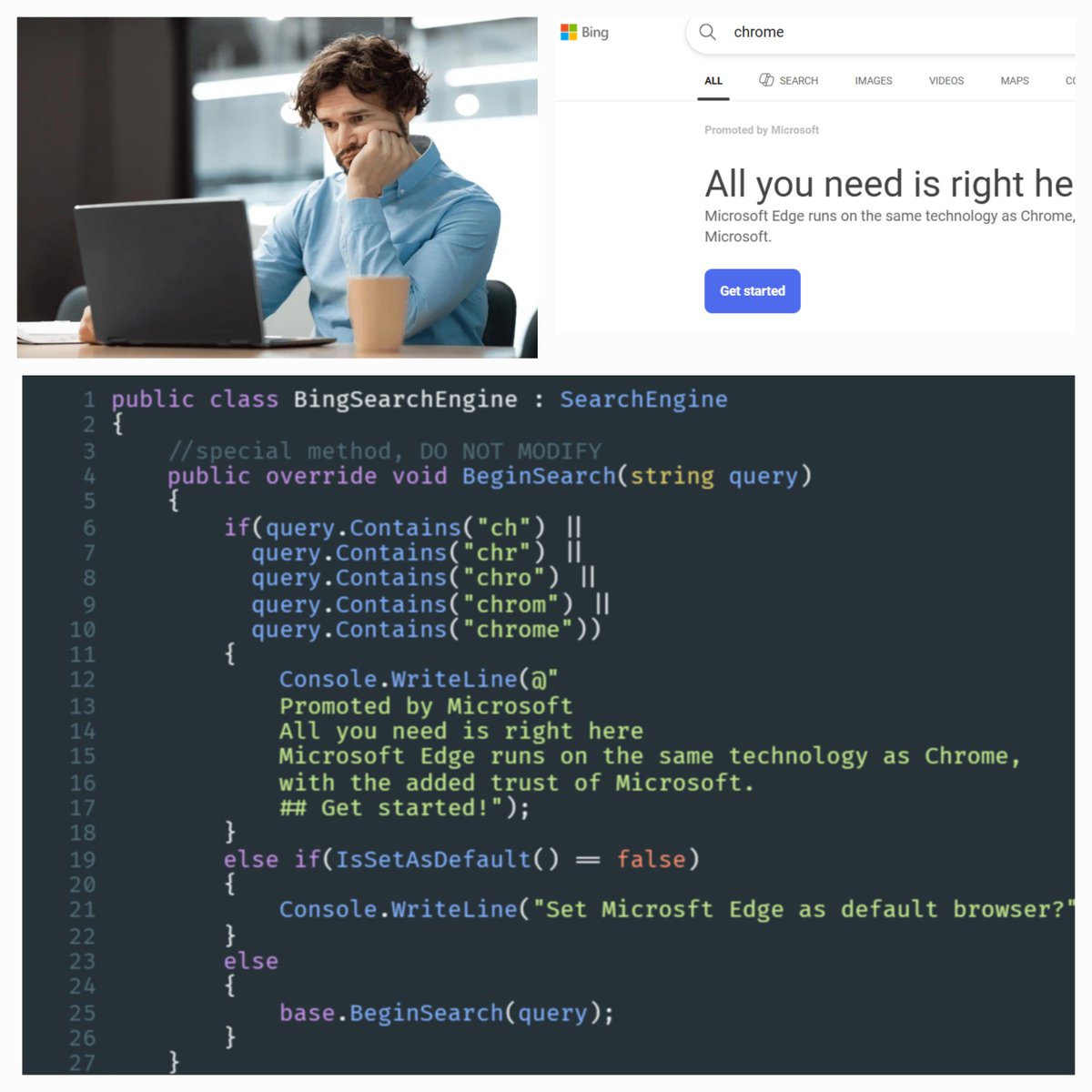 PR0GRAMMERHUM0R's tweet image. whenYouJustWantToDownloadChrome redd.it/1o4gre5