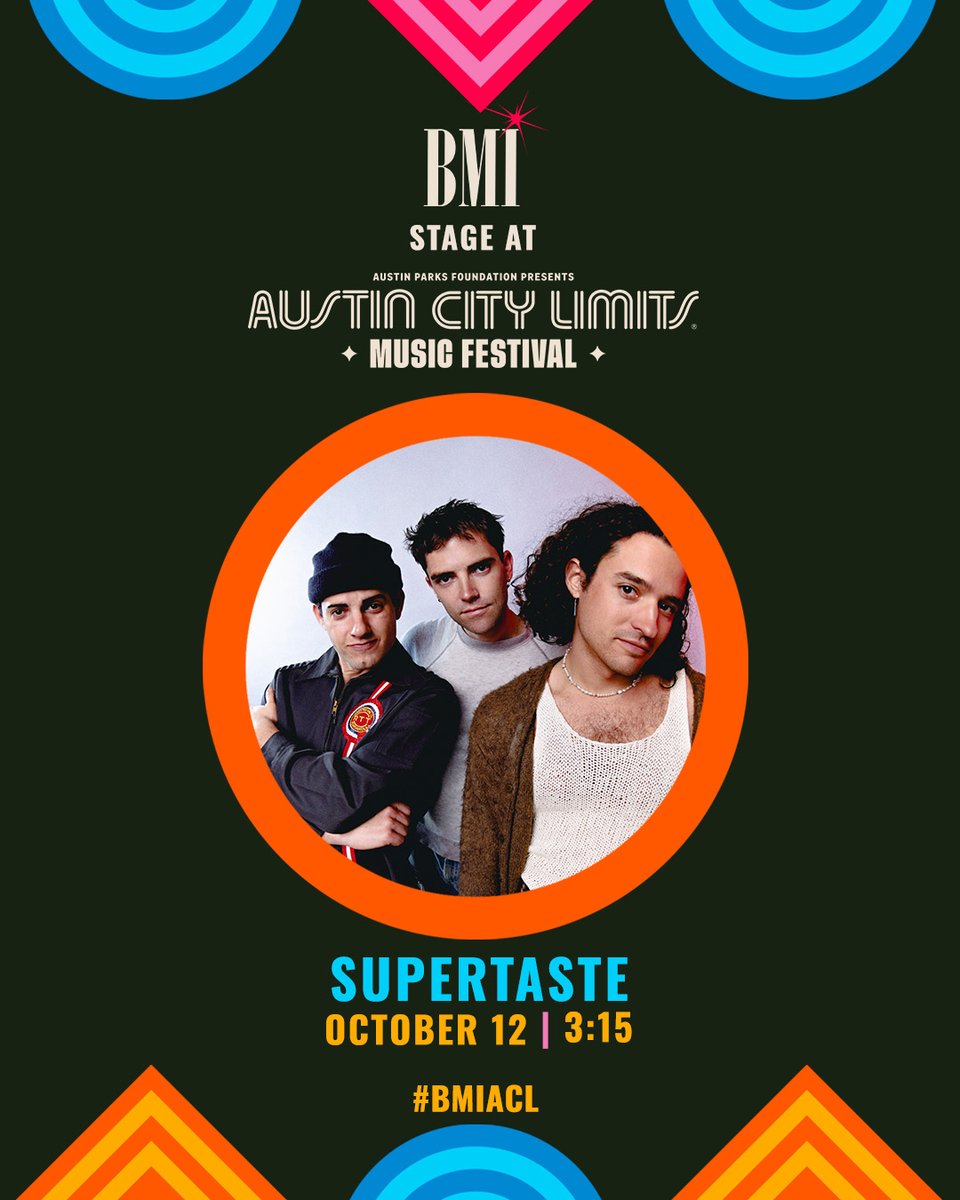 bmi's tweet photo. Disco grooves, house beats, nonstop fun!! @Supertastemusic takes the #BMISTAGE at @aclfestival in 15 minutes! #BMIACL https://t.co/NnaJvdRZBi