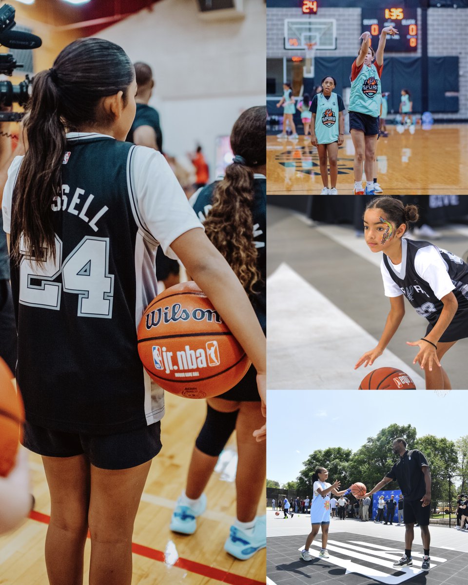spurs_way's tweet photo. It’s all about empowerment 🫶
Today we celebrate the power of girls in sports and the next generation of game changers through the #JrWNBA! Together we’re building confidence, leadership, and community one shot at a time!💪 https://t.co/2ZJpIVBKyr