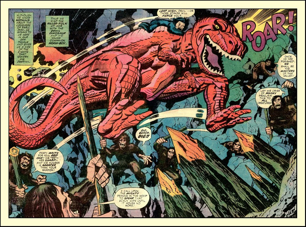Sunsword's tweet photo. 13 Nights of Halloween Chapter 12 Devil Dinosaur for Dragonbane 

https://t.co/pp2Lu0RrbY

#Halloween #Dragonbane #MarvelComics #DevilDinosaur #JackKirby https://t.co/1KkvFKb6Ma